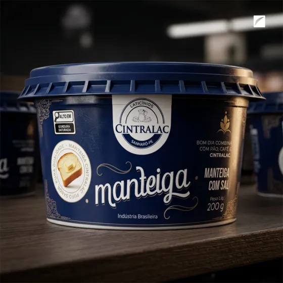 Design de embalagem Cintralac, manteiga e queijo