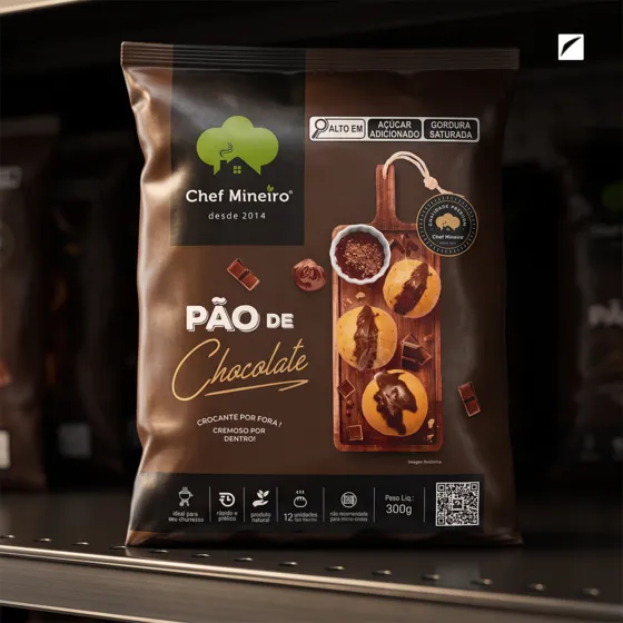 Design de embalagem Chef Mineiro, pães de alho e de cebola