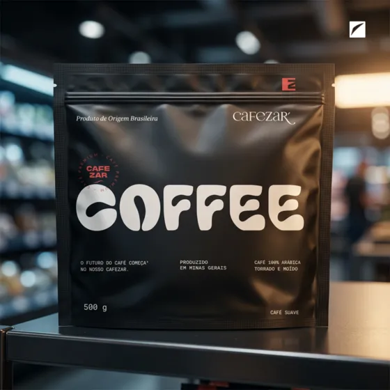 Design de embalagem Coffee, linha de cafés
